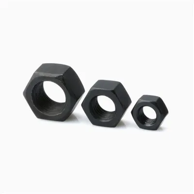 Baja Karbon Din934 Kelas 4.8 dengan Mur Hex Berlapis Hitam